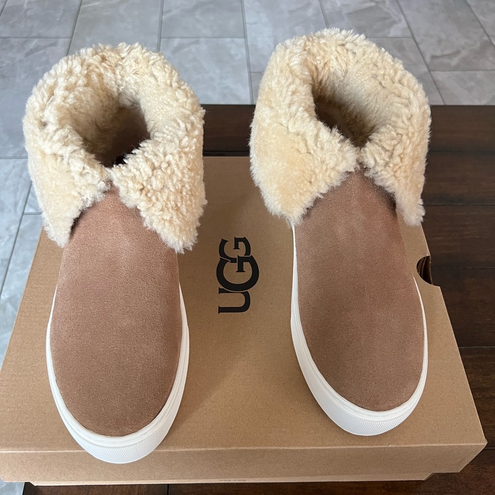 UGG Tan Winter Boots with Cream Lining